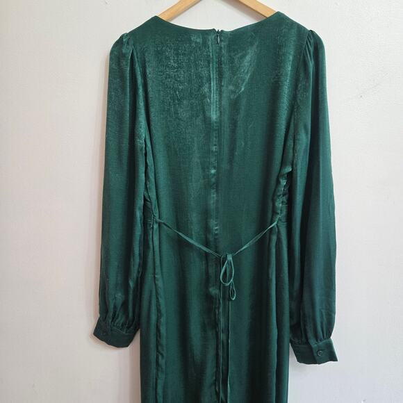 NWT Andrée by Unit Whimsigoth Romantic Mermaid Satin Midi Long Sleeve Dress S - Picture 8 of 12